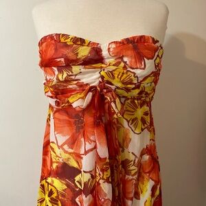Tropical Hawaiian Floral Dress Hibiscus Maxi Dress
